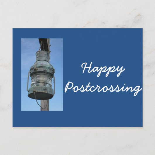 Zee Lantaarn Postkruising Briefkaart (Voorkant)