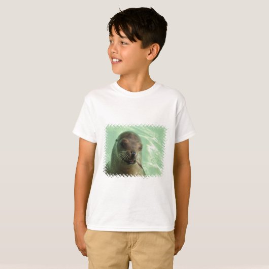 Zee leeuw met visachtig Kind T-shirt (Voorkant volledig)