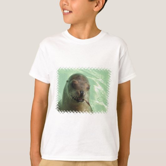 Zee leeuw met visachtig Kind T-shirt (Voorkant)