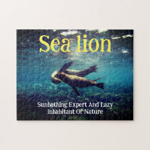 Zee leeuwen onder water legpuzzel
