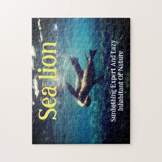 Zee leeuwen onder water legpuzzel (Verticaal)