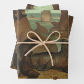 Zee leeuwen op strand, zeedier Inpakpapier Vel (In situ)