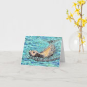 Zee leeuwenschilderen kaart (Gele Bloem)