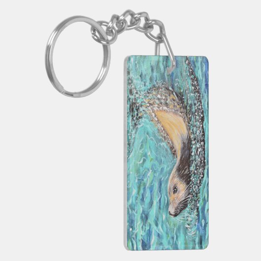 Zee leeuwenschilderen sleutelhanger (Voorkant Links)