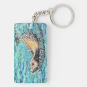 Zee leeuwenschilderen sleutelhanger (achterkant)