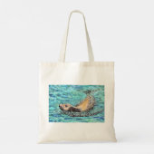 Zee leeuwenschilderen tote bag (Achterkant)
