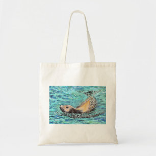 Zee leeuwenschilderen tote bag