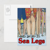 Zee Legs aan de kust Briefkaart (Voorkant / Achterkant)