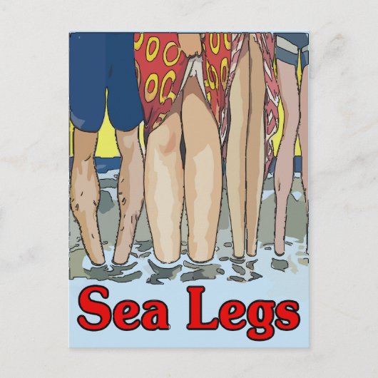 Zee Legs aan de kust Briefkaart (Voorkant)