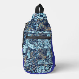 Zee leven en botanische abstracte patroonontwerp sling bag