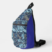 Zee leven en botanische abstracte patroonontwerp sling bag (Rechterhoek)