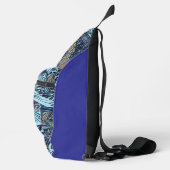 Zee leven en botanische abstracte patroonontwerp sling bag (Rechts)