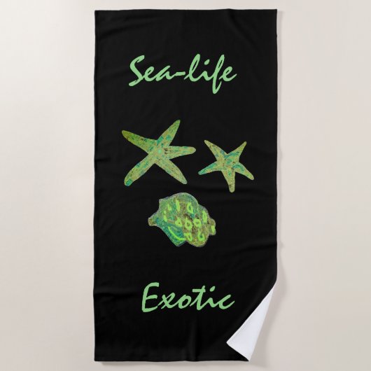 Zee-leven exotisch strandlaken (Voorkant)