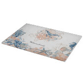 zee leven koraal monogram snijplank (Hoek)