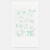 Zee leven Papier servet (Voorkant)