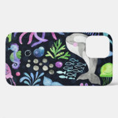 Zee leven waterverf, donkere achtergrond. Case-Mate iPhone case (Achterkant (horizontaal))