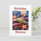 Zee Levensdieren Verjaardenkaart Kaart (Staand voorkant)