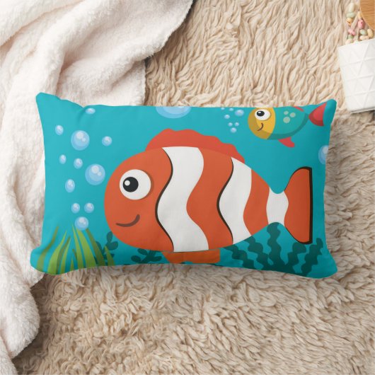 Zee-levenspatroon met zeewier kussen (Deken)