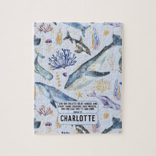 Zee Levenswalvissen Christelijke Bijbel Verse Naam Legpuzzel