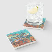 Zee Lieverd I Stenen Onderzetter (Zijkant)