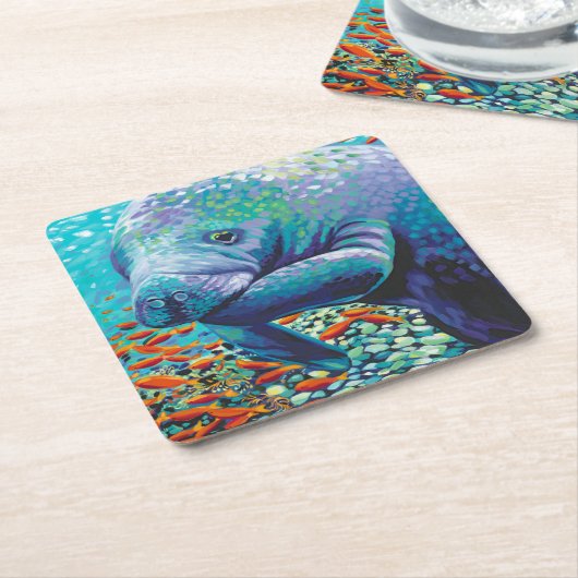 Zee Lieverd II Kartonnen Onderzetters (Schuin)