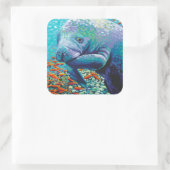 Zee Lieverd II Vierkante Sticker (Tas)