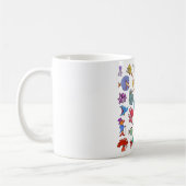 Zee Life Animals kleurrijke oceaan personages Koffiemok (Links)