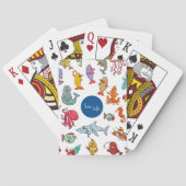 Zee Life Animals kleurrijke oceaan personages Pokerkaarten (Achterkant)