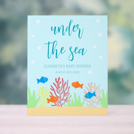 Zee Life Baby shower Acryl Bord (Neutraal)