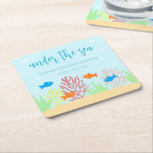 Zee Life Baby shower Kartonnen Onderzetters (Schuin)