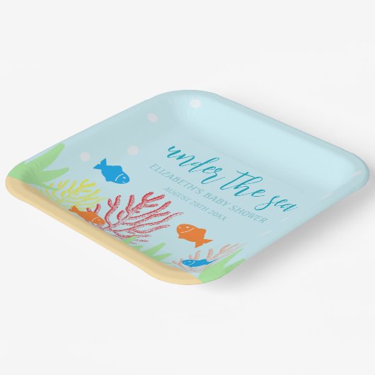 Zee Life Baby shower Papieren Bordje (Gebogen)