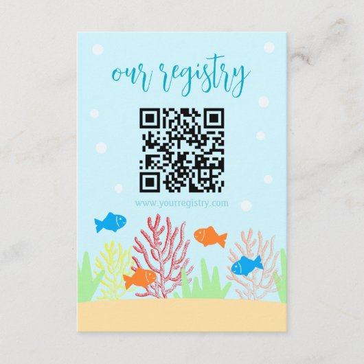 Zee Life Baby shower Registry Informatiekaartje (Voorkant)