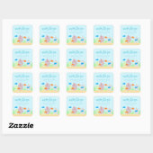 Zee Life Baby shower Vierkante Sticker (Vel)