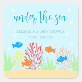 Zee Life Baby shower Vierkante Sticker