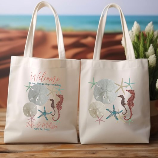 Zee Life Beach Bestemming Bruiloft Welkom Tote Bag