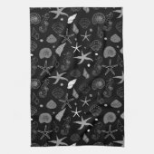 Zee Life Black Patroon Theedoek (Verticaal)
