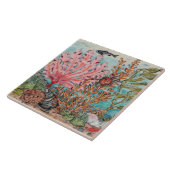 Zee Life Crab Coral Fish Marine Beach Mural Pc#2 Tegeltje (Zijkant)