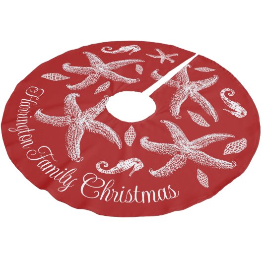 Zee Life Design Red Tropische serie Kerstmis Kerstboom Rok (Gekanteld)