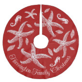 Zee Life Design Red Tropische serie Kerstmis Kerstboom Rok (Voorkant)