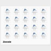 Zee Life Dolfijn Baby shower Favoriet Vierkante Sticker (Vel)