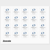 Zee Life Dolphin Twins Baby shower gunst Vierkante Sticker (Vel)