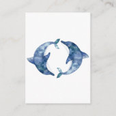 Zee Life Dolphin Twins baby shower Informatiekaartje (Achterkant)