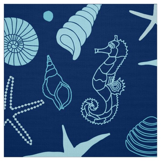 Zee Life (donker) - Aangepaste fabric Stof (Swatch)
