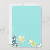 Zee Life en onderzeeboot Baby shower Kaart (Achterkant)