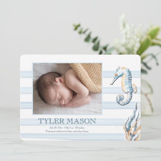 Zee Life Foto Aankondiging Geboorte (Staand voorkant)