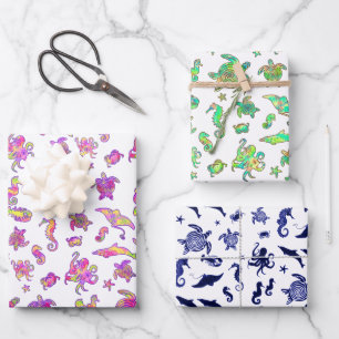 Zee Life Grafisch Patroon Alle keren Inpakpapier Vel