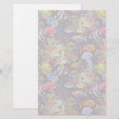 Zee Life Grunge Patroon Briefpapier (Voorkant / Achterkant)