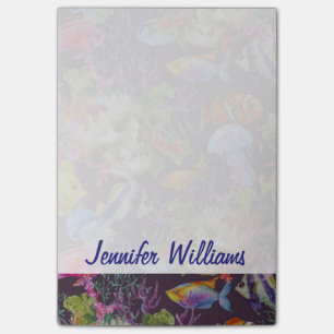 Zee Life Grunge Patroon   Jouw namen toevoegen Post-it® Notes