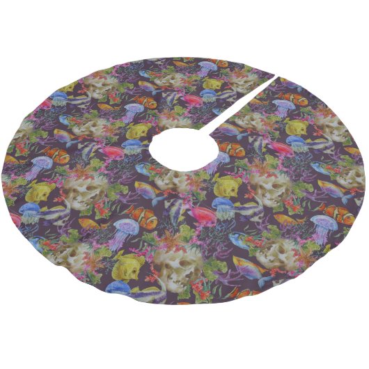Zee Life Grunge Patroon Kerstboom Rok (Gekanteld)
