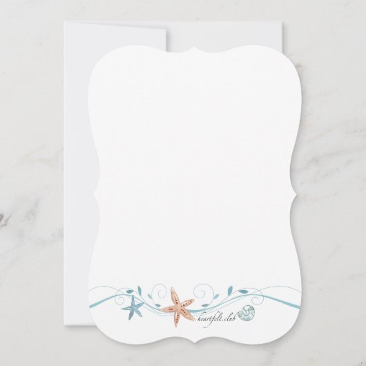 Zee Life Invitation Kaart (Achterkant)